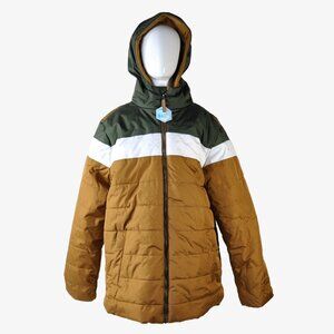 WHALES TAIL Boys' Hooded Jacket, Ochre, Boys' 14/16